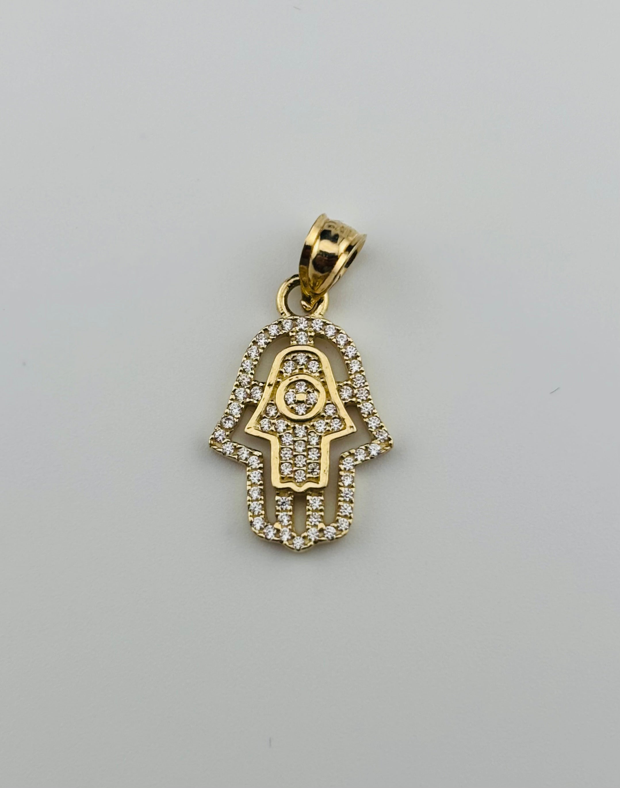 Dije mano de Fátima en oro 10K