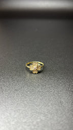 Anillo de flores en oro 10K