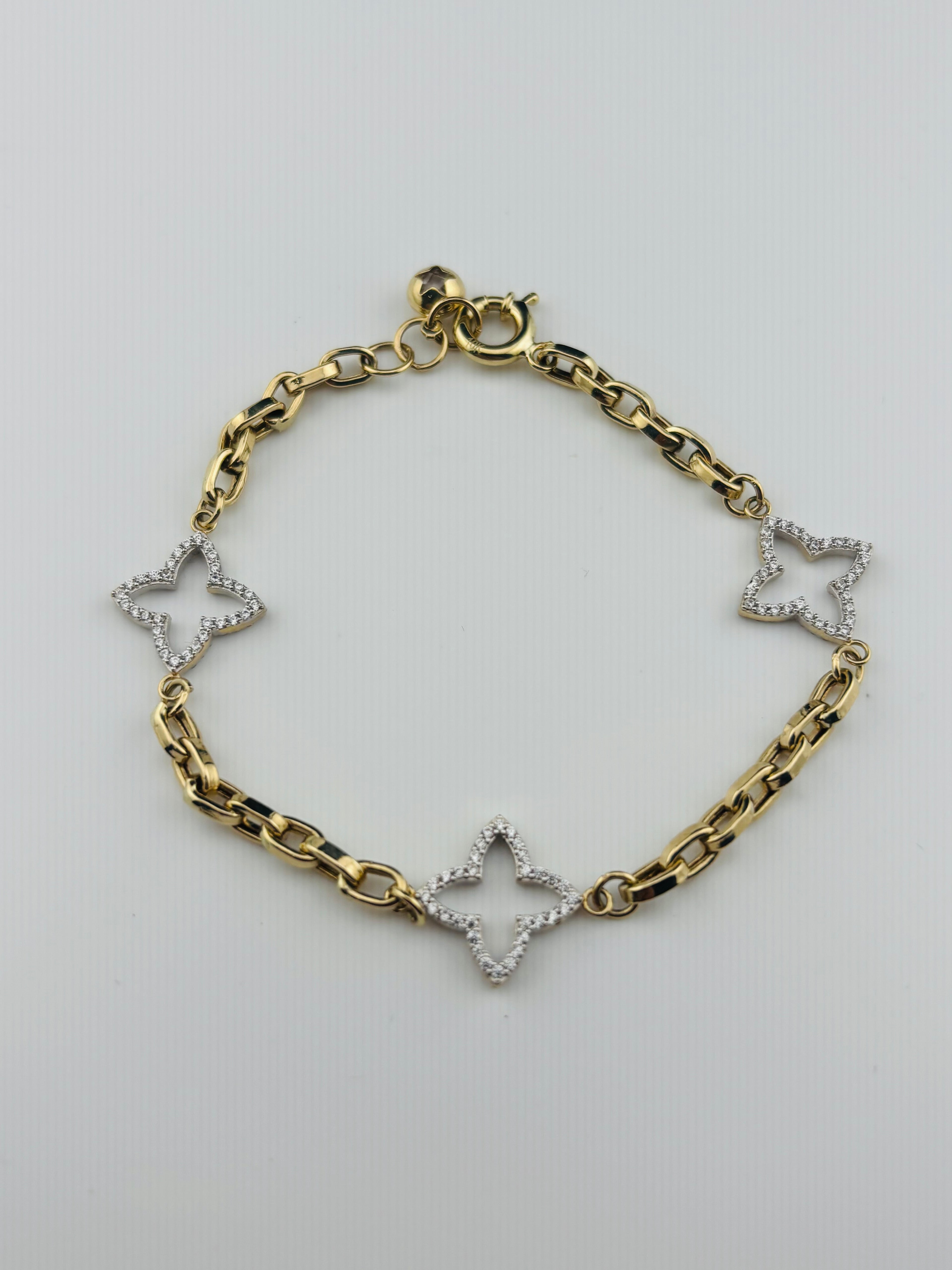 Hermosa pulsera en oro 10K