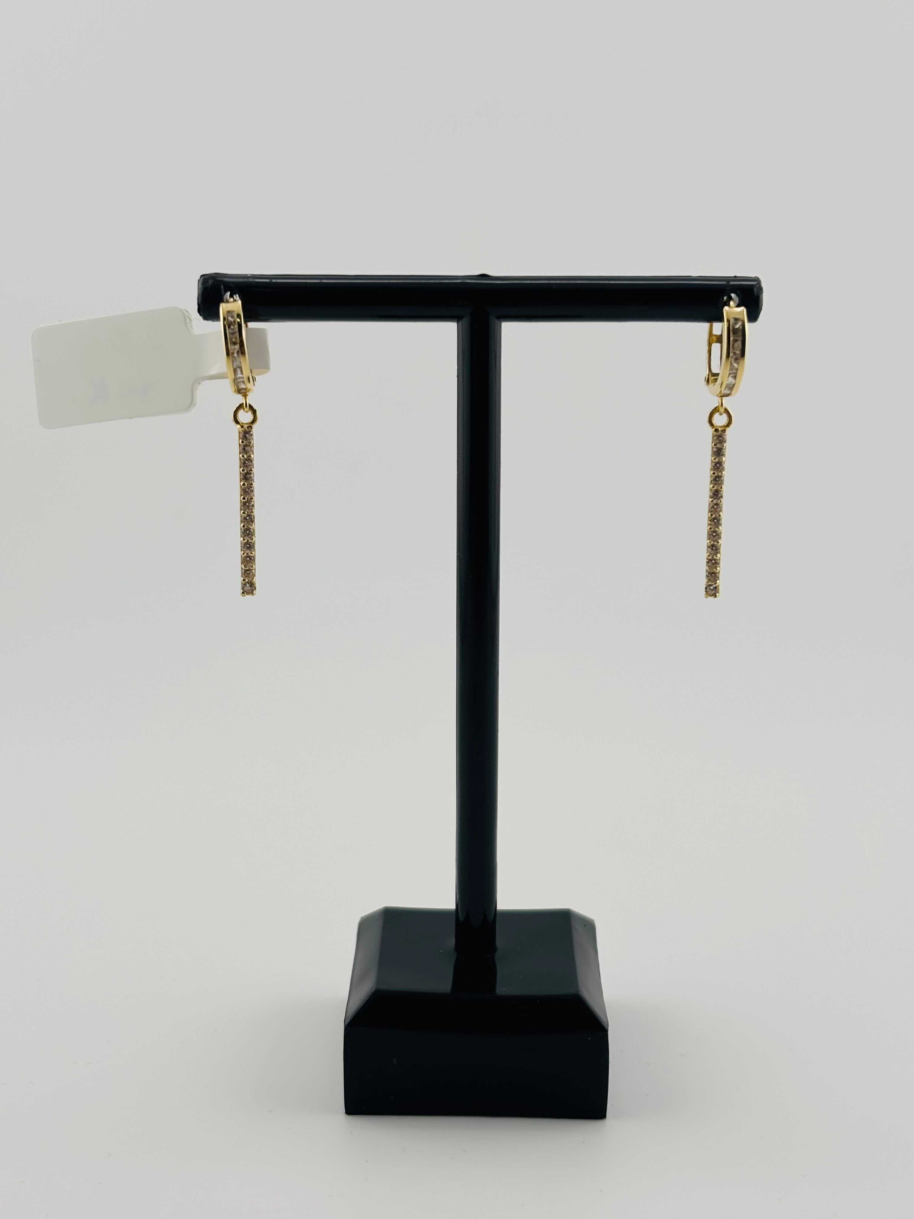 Aretes colgantes en oro 14K