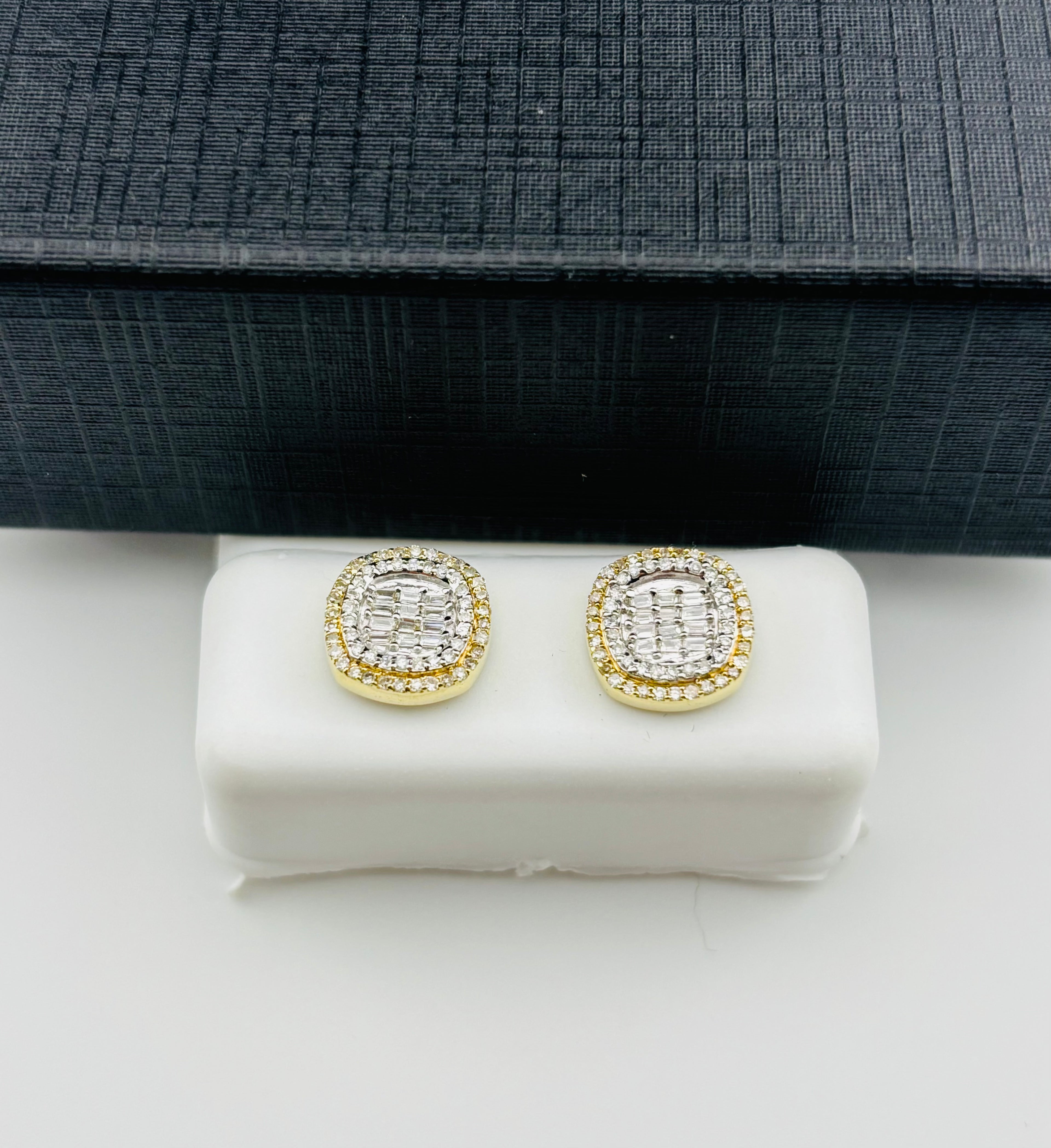 Aretes de oro 14K con diamantes naturales