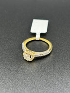 Anillo de mujer en oro 14K con diamantes naturales
